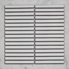 Reid Gloss White Kit Kat Ceramic Mosaic Tile